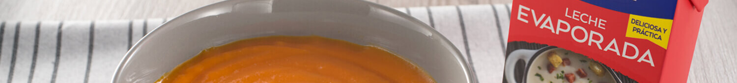 Crema de Zanahoria con Leche evaporada alpura