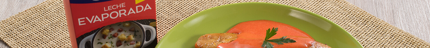 Pechuga rellena con leche evaporada alpura